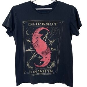 SlipKnot Mens Sigil of Baphomet Concert Tour Merch Graphic T-Shirt L Tarot Card